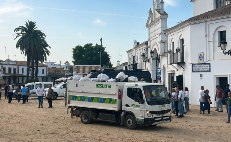 Azsuma demuestra su capacidad operativa en el dispositivo de limpieza de El Rocío